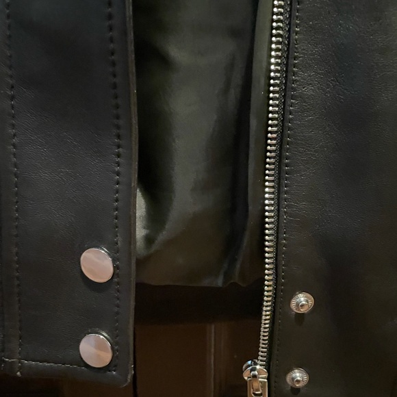 Maje dark brown leather aviator jacket - Picture 7 of 15